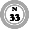 N 33 N33 Bingo Ball - 3 Pack Circle Stickers
