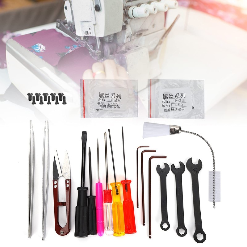 Overlock Machine Tool, Screw Brush, Flat Lock, Phillips Screwdriver, Overlock