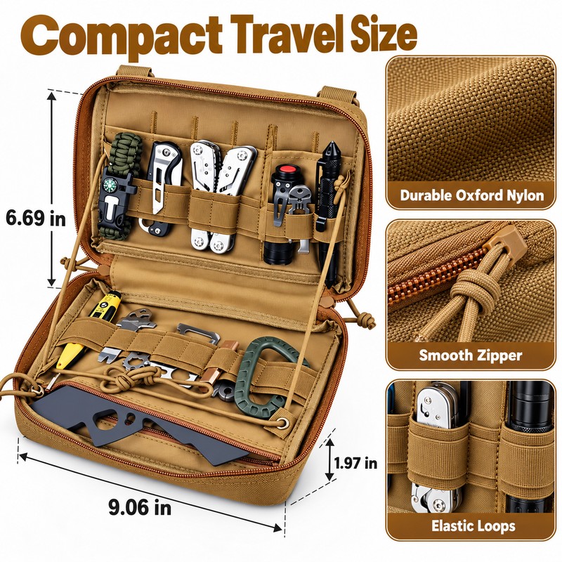 Military Tactical First Aid Kit Bag – MOLLE-Style Emergency EDC