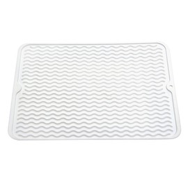 Real Home Innovations Silicone Wave Drying Mat, White