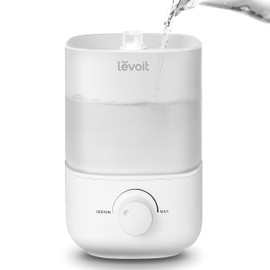 LEVOIT Top Fill Humidifiers for Bedroom, 2.5L Tank for Large Room, Easy to Fill & Clean, 26dB Quiet Cool Mist Air Humidifier for Home Baby Nursery & Plants, Auto Shut-off and BPA-Free for Safety, 25H
