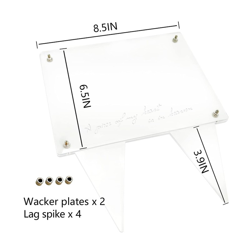 Suaific 5x7 Waterproof Picture Frame for Grave - Acrylic Outdoor