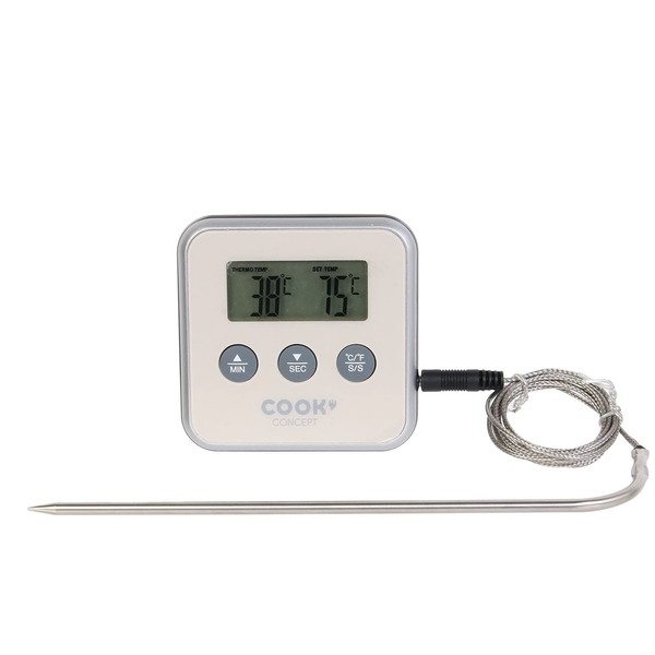 Cuisy KC2053 Stainless Steel Probe Thermometer and Timer - 8