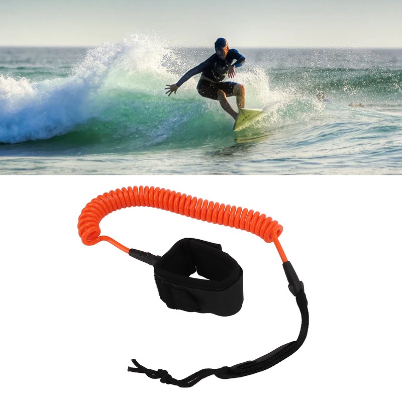 7mm 10Ft Surfing Foot Rope Adjustable Elastic TPU Surfboard Leg