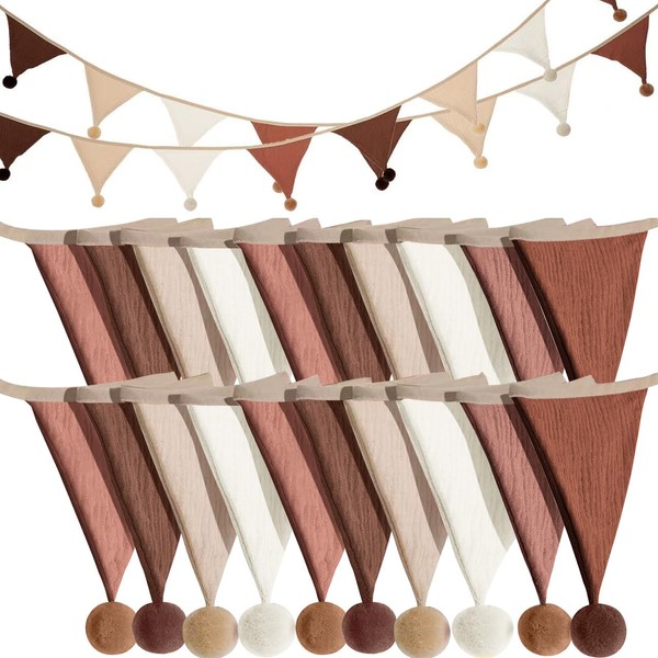20 Pcs Pennant Banner Flags,2 Sets Garland Nursery Triangle Bunting