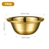 7Pcs Golden Buddhist Offering Cups - Copper Water Bowls for
