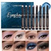 8 Pieces Eyeshadow Pen Set, Shimmer and Neutral Brown Metallic