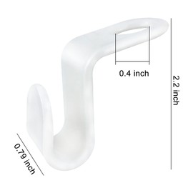 Andiker Clothes Hanger Connecting Hooks, Mini Clothes Rack Hooks Made of Plastic, Hanger Hanger Organiser for Hangers Cupboard Space Saving, White (Pack of 40)