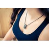 Lebensquelle Plus Hematite Drop Pendant, Drilled Tumbled Stone Pendant with