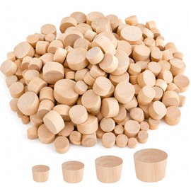 200 Pcs Wood Plugs, 4 Sizes (3/16", 5/16", 3/8", 1/2")