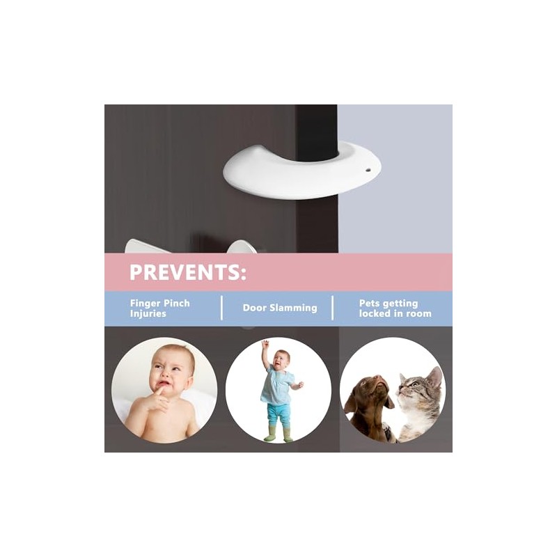 Neobay Protector de Puerta contra Pellizcos y Tope para Puertas,