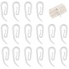 YOFASEN Curtain Hooks Plastic White - Premium & Heavy Duty