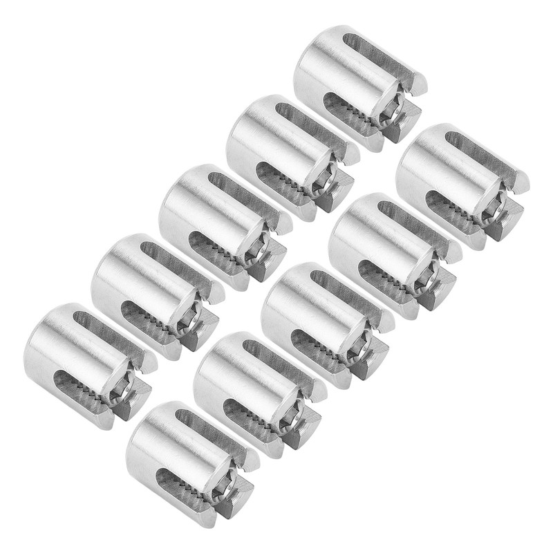 10Pcs Cross Cable Clamp Stainless Steel Wire Railing Clamp Fastener
