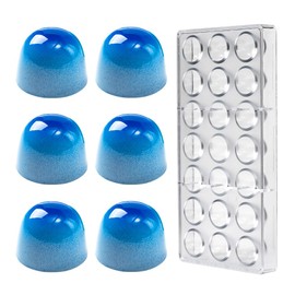 Polycarbonate Bullet Shape Chocolate Mold - 21 Cavity (12g Each) - for Bonbons, Candy, Baking - Pastry Tool