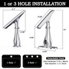 Touchless Bathroom Faucet, Automatic Motion Sensor Chrome Faucet for Bathroom