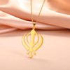 EUEAVAN Khanda Sikh Sword Symbol Necklace Sikh Kara Disc Sikhism