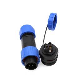 ZBLZGP TY16 Waterproof 4 Pin Connector Socket Plug Back Nut IP68 Panel Mount No Soldering Screw Connection