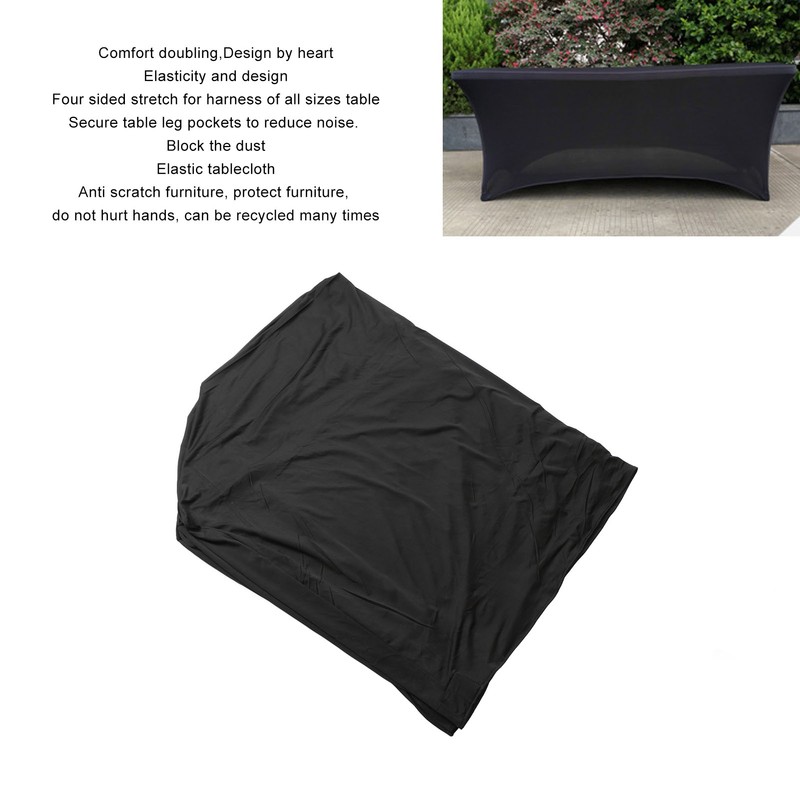 Stretch Rectangular Table Cover Waterproof Tight Fitted Easy To Clean