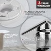 Uni-Green Chrome 4 Inch Square Shower Drain with PVC Flange