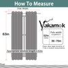Yakamok Home Decor Thermal Insulated Full Blackout 2-Layer Lined Drapes