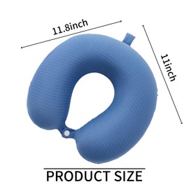 CLRUPR Travel Pillow, Neck Pillow, Memory Foam Neck Pillow，Sleep Support pad, Outdoor Travel Pillow (Blue)