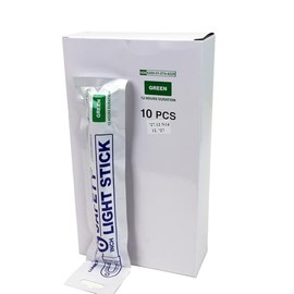 Lumica 6" Military Grade Safety Light - GREEN x 10