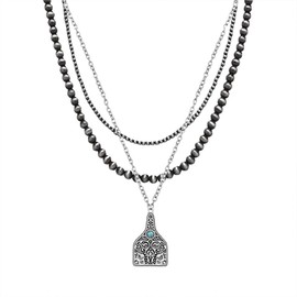 Navajo Pearl Necklaces for Women Multilayer Black Pearl Necklaces Western Necklaces for Women Western Jewelry Gift