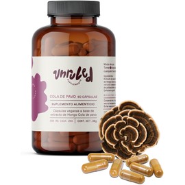 UNRULED - Cola de Pavo | Extracto Puro de Hongo Cola de Pavo en Cápsulas | 60 Cápsulas Veganas Suficientes para 1 Mes | 30 Porciones de 1000mg | Hongo Adaptogeno 100% Natural