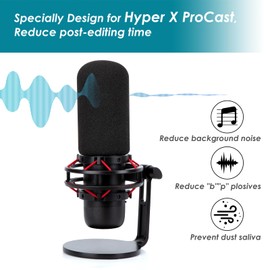 YOUSHARES Microphone Cover Compatible with HyperX ProCast Microphone, HyperX ProCast Pop Filter for Condenser Mic to Improve Recording Quality and Reduce Ambient Noise