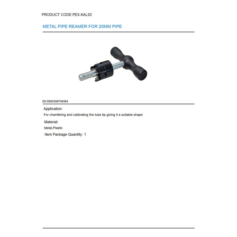 Metal Reamer PPR Calibrator for PEX Pipes: 20 mm