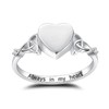 Silver Heart Cremation Urn Ring for Women S925 Sterling Memorial