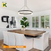 Benkut Modern LED Pendant Light, Dimmable Black LED Chandelier for