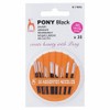Pony Hand Sewing Needles: Assorted: Black with White Eye: Sharps: