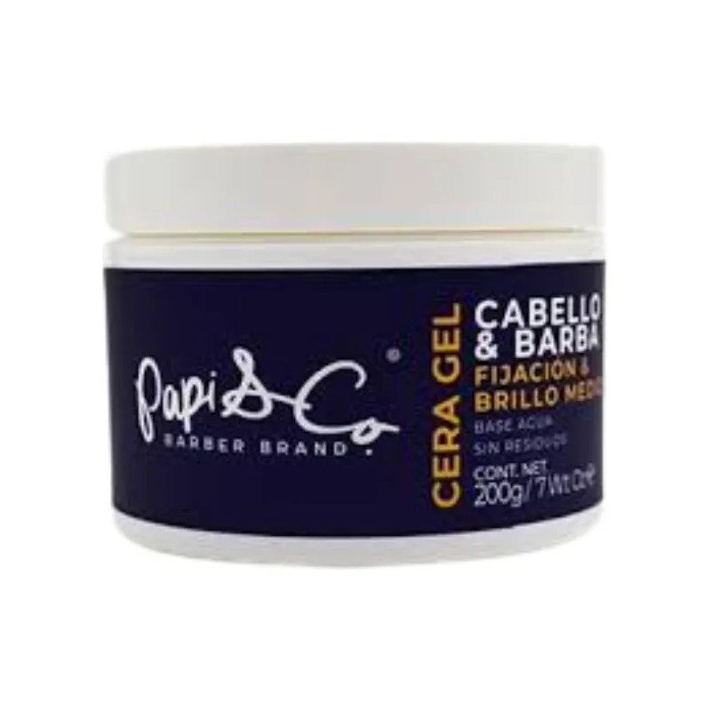 Papi&co Cera Gel Cabello Y Barba 200g Fijación/brillo Medio