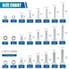 NINDEJIN 304 Stainless Steel Phillips Pan Head Machine Screws Assortment