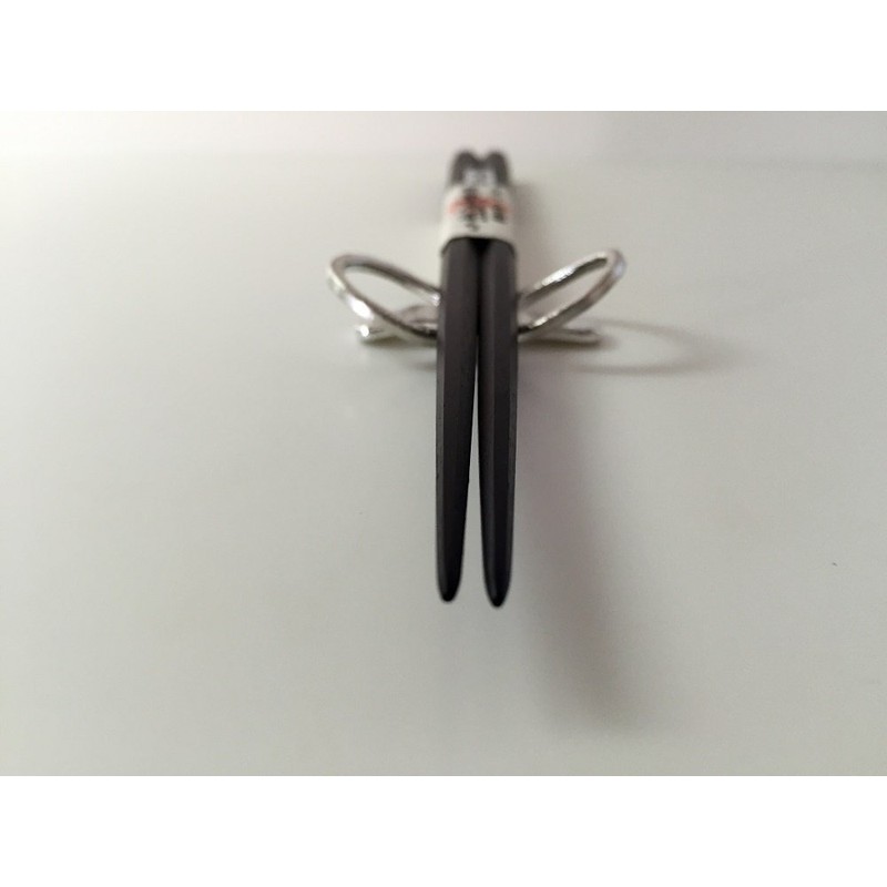 【江戸木箸・特選品】【縞黒檀】七角削り箸（22cm)　桜柄の無料ラッピング付き