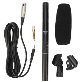 Tyenaza Microphone, XLR Shotgun Condenser Microphone, Cardioid Characteristic, Shotgun Condenser Microphone, TV News, Reporter, Interview Microphone for Camera
