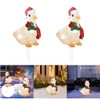 Duck with Scarf Decor Lights Flat Garden Sculpture Ornaments for