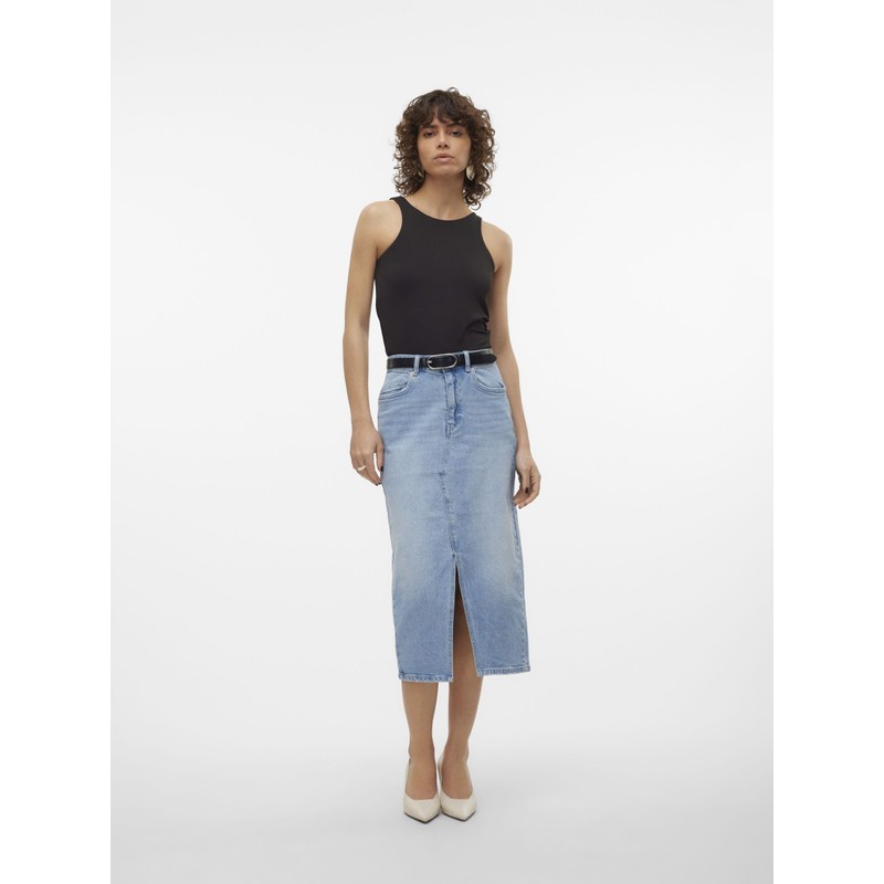 VERO MODA Female Denim Skirt VMVERI High Waist Long Skirt,