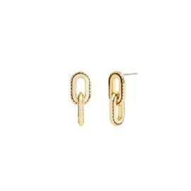 COACH Womens Stitched Link Drop Earrings