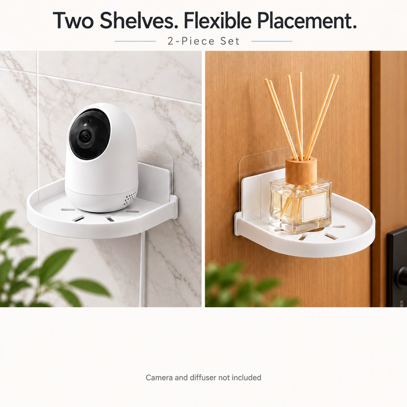 2PCS Wall Mounted Camera Bracket Adhesive, No Drilling, Household Indoor