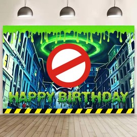 Ghost Movie Background Birthday Banner Backdrop for Kids Birthday Party Supplies Decorations (5x3ft)