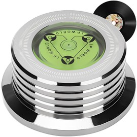 UTHBVSVK 50Hz Estabilizador de Discos de Vinilo, con Nivelación de Burbujas, Medición de Velocidad, Aleación de Aluminio de 280g, Mantiene el Equilibrio rotacional y Mejora la Calidad del Sonido