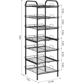 Unbranded 7 Tier Freestanding Water Bottle Organizer Storage Rack Stand Shelf Heavy Duty