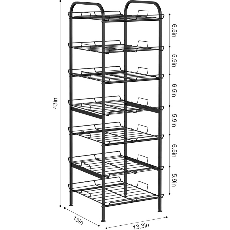 Unbranded 7 Tier Freestanding Water Bottle Organizer Storage Rack Stand
