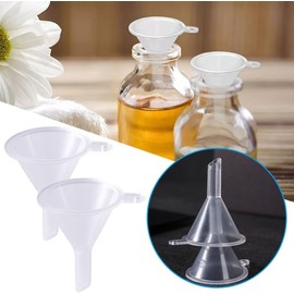 2 Pcs Mini Clear Plastic Funnel for Bottling Cosmetics, Liquids, and Oil Filling, Small Funnel for Easy Transfer of Essential Oils and Perfumes Specialty Tools