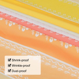 Arquiel Boho Stripes Tablecloth Waterproof, Pink Yellow Summer Rectangle Table Cloth, Washable Table Cover for Kitchen Dining Party Decor (60×84 Inch)