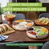 Chef Tacos Ceramic Taco Serving Platter - Divided Serving Tray