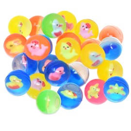 25 Bouncy Balls for Kids Party Favors | Cute Figures Bouncy Ball 27mm | Superball Small Rubber Balls for Kids