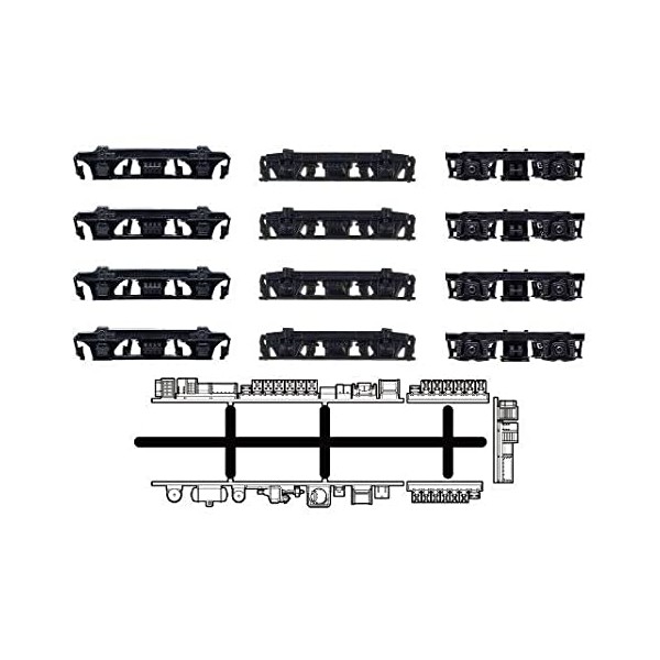 GreenMax N Gauge Power Dolly Frame Underfloor Equipment Set A-34